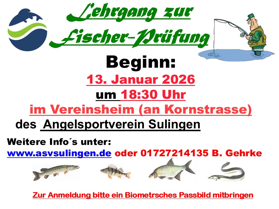 Fischereikurs beim ASV Sulingen